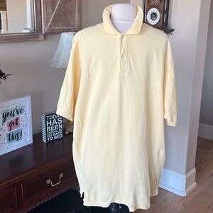 Pastel Yellow 100% Cotton Polo Men’s Large